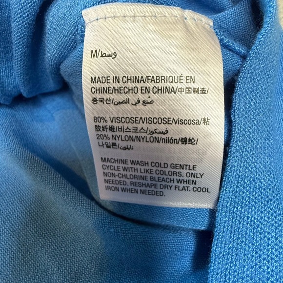 INC International Concepts Blue Lace Up Side Sweater Women Size M - Picture 6 of 8